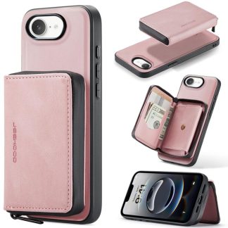 JEEHOOD J02 Magnetische rits horizontale flip leren telefoonhoes, For iPhone 16e, For iPhone 16 Plus, For iPhone 16