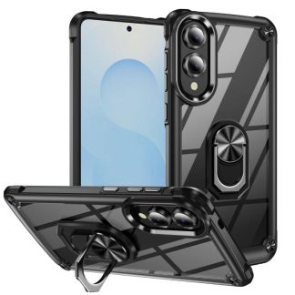 TPU + PC Lens Protection Phone Case with Ring Holder, For Samsung Galaxy S25 Edge 5G, For Samsung Galaxy S25 5G, For Samsung Galaxy S25+ 5G, For Samsung Galaxy S25 Ultra 5G, For Samsung Galaxy S24 FE 5G