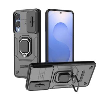Sliding Camshield TPU + PC Shockproof Phone Case with Holder, For Samsung Galaxy S25 Edge 5G, For Samsung Galaxy S25 5G, For Samsung Galaxy S25+ 5G, For Samsung Galaxy S25 Ultra 5G