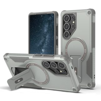 Armor MagSafe Holder PC Hybrid TPU Phone Case, For Samsung Galaxy S24 Ultra 5G