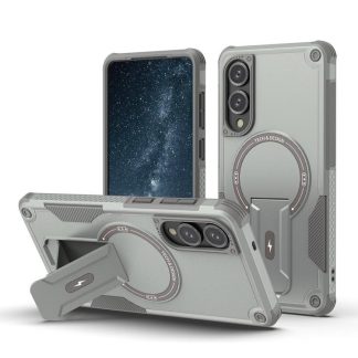 Armor MagSafe Holder PC Hybrid TPU Phone Case, For Samsung Galaxy S25 Edge 5G, For Samsung Galaxy S24 5G / S25 5G, For Samsung Galaxy S24+ 5G / S25+ 5G, For Samsung Galaxy S25 Ultra 5G