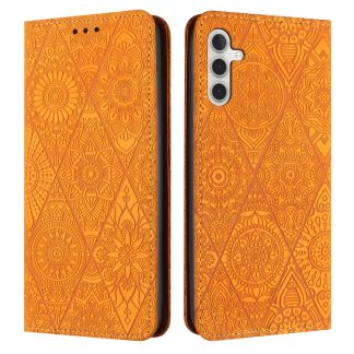 Ethnic Embossed Adsorption Leather Phone Case, For Samsung Galaxy S25 5G, For Samsung Galaxy S25+ 5G, For Samsung Galaxy S25 Ultra 5G