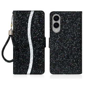 Glitter Powder Filp Leather Phone Case, For Samsung Galaxy S25 Edge 5G, For Samsung Galaxy S25 5G, For Samsung Galaxy S25+ 5G, For Samsung Galaxy S25 Ultra 5G