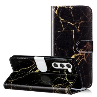 Colored Drawing Marble Pattern Leather Phone Case, For Samsung Galaxy S25 5G, For Samsung Galaxy S25+ 5G
