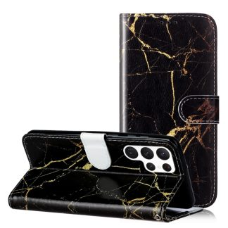 Colored Drawing Marble Pattern Leather Phone Case, For Samsung Galaxy S25 Ultra 5G