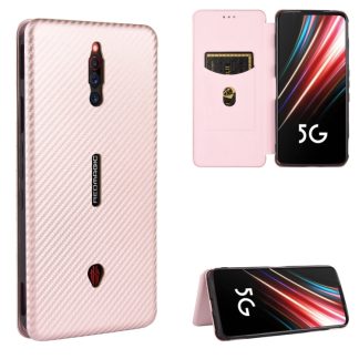 Carbon Fiber Texture Magnetic Horizontal Flip TPU + PC + PU Leather Case with Card Slot, For ZTE nubia Red Magic 5S, For ZTE Axon 11 5G, For ZTE Blade A3 Lite, For ZTE A1 ZTG01 5G