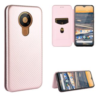 Carbon Fiber Texture Magnetic Horizontal Flip TPU + PC + PU Leather Case with Card Slot, For Nokia 5.3, For Nokia C1, For Nokia C2, For Nokia 1.3
