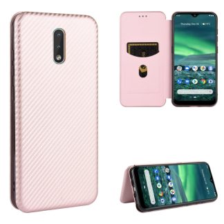 Carbon Fiber Texture Magnetic Horizontal Flip TPU + PC + PU Leather Case with Card Slot, For Nokia 2.3, For Nokia 7.2 & 6.2, For TCL 10 Pro, For TCL 10 Lite