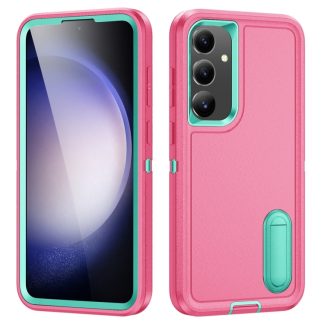 Rugged PC Hybrid Silicone Phone Case with Holder, For Samsung Galaxy S24 / S25 5G, For Samsung Galaxy S24+ / S25+ 5G