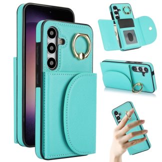 Ring Holder Card Bag Skin Feel Phone Case, For Samsung Galaxy S25 5G, For Samsung Galaxy S25+ 5G, For Samsung Galaxy S25 Ultra 5G