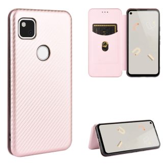 Carbon Fiber Texture Magnetic Horizontal Flip TPU + PC + PU Leather Case with Card Slot, For Google Pixel 4a, For Google Pixel 3 XL, For Google Pixel 3a XL, For Google Pixel 3a