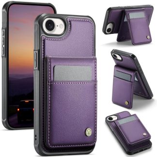 JEEHOOD J06 Britse stijl RFID MagSafe-kaarthouder PU-telefoonhoesje, For iPhone 16e, For iPhone 16 Pro Max, For iPhone 16 Pro, For iPhone 16 Plus