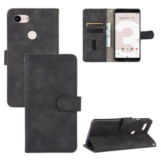 Solid Color Skin Feel Magnetic Buckle Horizontal Flip Calf Texture PU Leather Case with Holder & Card Slots & Wallet, For Google Pixel 3, For Google Pixel 3 XL, For Google Pixel 4, For Google Pixel 4 XL