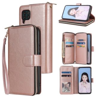 Zipper Wallet Bag Horizontal Flip PU Leather Case with Holder & 9 Card Slots & Wallet & Lanyard & Photo Frame, For Huawei P40 Lite, For Huawei P40 Pro, For Huawei P40 Pro+, For Huawei P40 Lite E