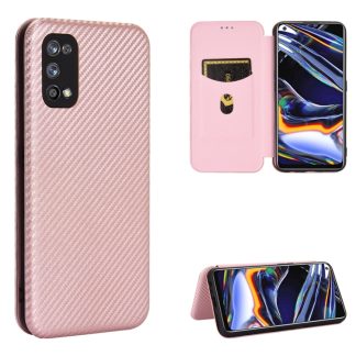 Carbon Fiber Texture Magnetic Horizontal Flip TPU + PC + PU Leather Case with Card Slot, For OPPO Realme 7 Pro, For Xiaomi Mi 10T, For OnePlus 8T