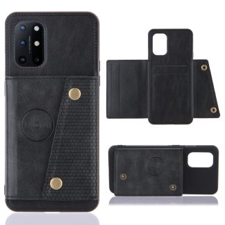 Double Buckle PU + TPU Shockproof Magnetic Protective Case with Card Slots & Holder, For OnePlus 8T, For Xiaomi Poco X3