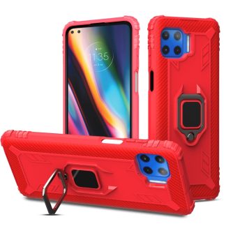 Carbon Fiber Protective Case with 360 Degree Rotating Ring Holder, For Motorola Moto G 5G Plus, For Samsung Galaxy M51, For Xiaomi Mi Note 10 Lite, For Xiaomi Poco X3 NFC