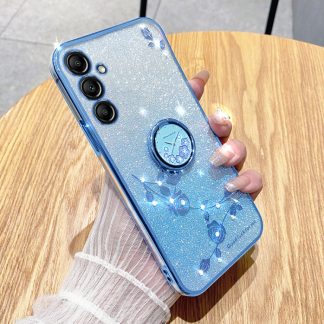 Gradient Glitter Immortal Flower Ring All-inclusive Phone Case, For Samsung Galaxy S25 5G, For Samsung Galaxy S25+ 5G, For Samsung Galaxy S25 Ultra 5G, For Samsung Galaxy S24 FE 5G, For Samsung Galaxy S24 Ultra 5G, For Samsung Galaxy S24+ 5G...