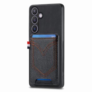 Denim Texture Leather Skin Phone Case with Card Slot, For Samsung Galaxy S25+ 5G, For Samsung Galaxy S25 Ultra 5G, For Samsung Galaxy S24 Ultra 5G, For Samsung Galaxy S24+ 5G