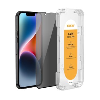 ENKAY Easy Install Anti-peeping Privacy Full Screen Tempered Glass Film, For iPhone 14 / 16e / 13 / 13 Pro, For iPhone 16 Pro Max, For iPhone 16 Pro, For iPhone 16 Plus, For iPhone 15 Plus, For iPhone 16, For iPhone 15, For iPhone 15 Pro Max...