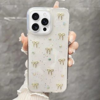 Small Fresh Bow TPU Phone Case, For iPhone 16 Pro Max, For iPhone 16 Pro, For iPhone 16 Plus, For iPhone 16, For iPhone 15 Pro Max, For iPhone 15 Pro, For iPhone 15 Plus, For iPhone 15, For iPhone 14 Plus, For iPhone 14, For iPhone 14 Pro...