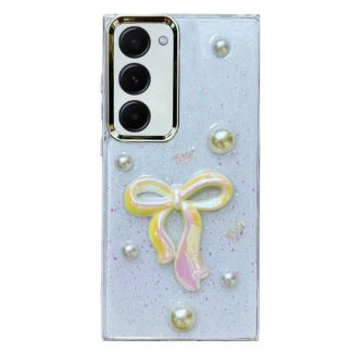 Three-dimensional Bow Pearl Love Flower TPU  Phone Case, For Samsung Galaxy S23+ 5G, For Samsung Galaxy S23 5G