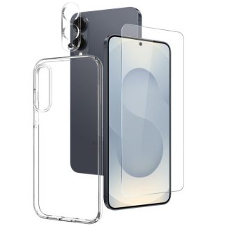 NORTHJO TPU Case with Screen and Lens Film, Support Fingerprint Unlock, For Samsung Galaxy S25 Edge 5G, For Samsung Galaxy S25 5G, For Samsung Galaxy S25+ 5G, For Samsung Galaxy S24 Ultra 5G, For Samsung Galaxy S24+ 5G, For Samsung Galaxy S24 5G...