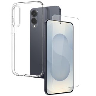 NORTHJO TPU Case with Screen Film, Support Fingerprint Unlock, For Samsung Galaxy S25 Edge 5G, For Samsung Galaxy S25 5G, For Samsung Galaxy S25+ 5G, For Samsung Galaxy S25 Ultra 5G, For Samsung Galaxy S24 Ultra 5G, For Samsung Galaxy S24+ 5G...