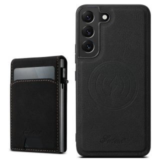 Suteni H19 Litchi Texture 2-in-1 MagSafe Removable Card Case Back Phone Case, For Samsung Galaxy S25 5G, For Samsung Galaxy S25+ 5G, For Samsung Galaxy S25 Ultra 5G, For Samsung Galaxy S24 Ultra 5G, For Samsung Galaxy S24+ 5G, For Samsung Galaxy S24 5G...