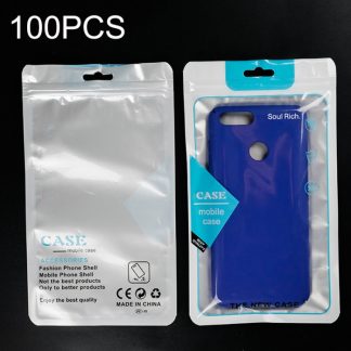 100PCS Phone Case Translucent Yin Yang Self-sealing Packaging Bag, 12x21cm(Blue), 12x21cm(Green), 12x21cm(Yellow), 12x21cm(Black), 12x21cm(Red)