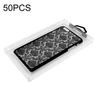 50 PCS  No Printing Full Transparent PVC Phone Case Packaging Box,Size:, Small  4.7 Inch MINI, Large 5.8-6.7 Inch