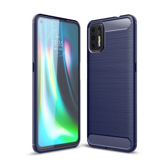 Brushed Texture Carbon Fiber TPU Case, For Motorola Moto G9 Plus, For Motorola One Fusion