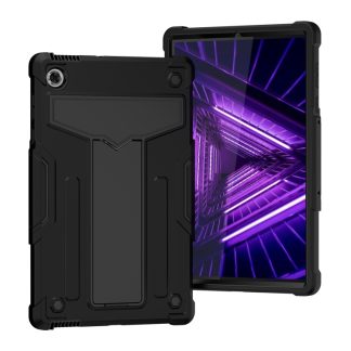 T-shaped Bracket Contrast Color Shockproof PC + Silicone Protective Case, For Lenovo M10 Plus TB-X606F, For Lenovo M10 FHD REL TB-X605F