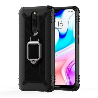 Carbon Fiber Protective Case with 360 Degree Rotating Ring Holder, For Xiaomi Redmi 8A / 8A Dual, For Huawei Nova 5i / P20 Lite(2019), For Xiaomi Redmi Note 9 Pro Max