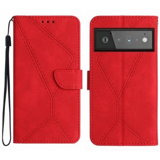 Stitching Embossed Leather Phone Case, For Google Pixel 6 Pro, For Google Pixel 6a