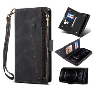 ESEBLE Retro Frosted RFID Flip Leather Phone Case, For iPhone 15 Pro, For iPhone 15 Plus, For iPhone 15