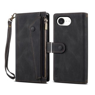 ESEBLE Retro Frosted RFID Flip Leather Phone Case, For iPhone 16e, For iPhone 16 Pro Max, For iPhone 16 Pro, For iPhone 16 Plus, For iPhone 16, For iPhone 15 Pro Max