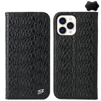 Fierre Shann krokodiltextuur magnetische lederen telefoonhoes, For iPhone 14 Pro Max