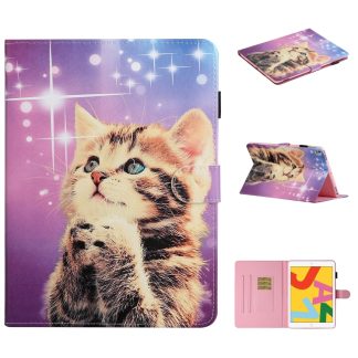 Colored Drawing Pattern Horizontal Flip PU Leather Case with Holder & Card Slot & Sleep / Wake-up Function, For iPad Pro 10.2 2021 / 2020 / 2019 / 10.5 (2019), For iPad Pro 11 inch (2020), For iPad 9.7 (2017/2018) & Air 2 & Air...