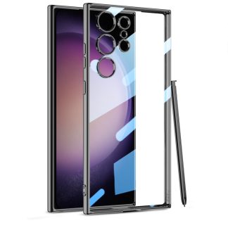 GKK Plating Transparent TPU Phone Case, Without pen, For Samsung Galaxy S24 Ultra, For Samsung Galaxy S24