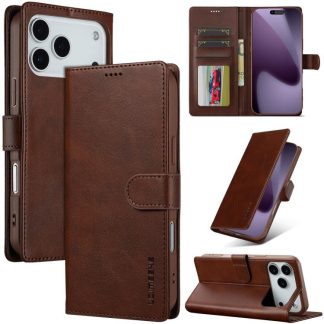 LC.IMEEKE horizontale flip lederen tas met kalfstextuur, For iPhone 17 Pro Max, For iPhone 17 Pro, For iPhone 17, For iPhone 17 Air