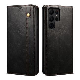 Oil Wax Crazy Horse Texture Leather Phone Case, For Samsung Galaxy S24 Ultra 5G, For Samsung Galaxy S24+ 5G