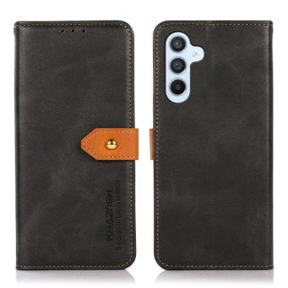 KHAZNEH Dual-color Cowhide Texture Flip Leather Phone Case, For Samsung Galaxy S25 FE 5G, For Samsung Galaxy S25 Edge 5G, For Samsung Galaxy S25 Ultra 5G, For Samsung Galaxy S24 FE 5G