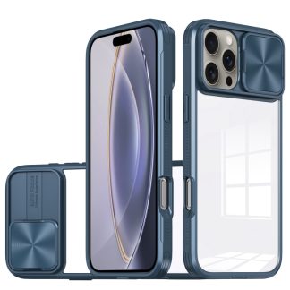 Sliding Camshield Acrylic Hybrid TPU Phone Case, For iPhone 16 Pro Max, For iPhone 16 Pro, For iPhone 16 Plus