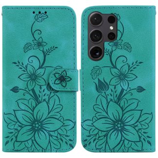 Lily Embossed Leather Phone Case, For Samsung Galaxy S25 Ultra 5G, For Samsung Galaxy S24 FE 5G