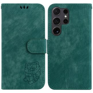 Little Tiger Embossed Leather Phone Case, For Samsung Galaxy S25 Ultra 5G, For Samsung Galaxy S24 FE 5G