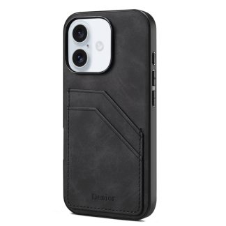 Denior D09 PU Dual Card Slot Achterkant Telefoonhoesje, For iPhone 16
