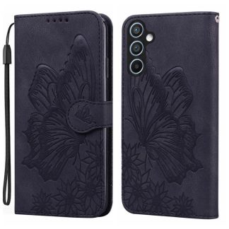 Retro Skin Feel Butterflies Embossing Horizontal Flip Leather Phone Case, For Samsung Galaxy S25 FE 5G, For Samsung Galaxy S25 5G, For Samsung Galaxy S25+ 5G, For Samsung Galaxy S25 Ultra 5G