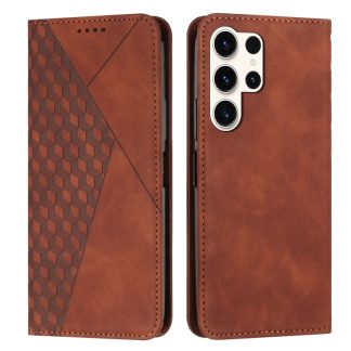 Diamond Splicing Skin Feel Magnetic Leather Phone Case, For Samsung Galaxy S25 Ultra 5G