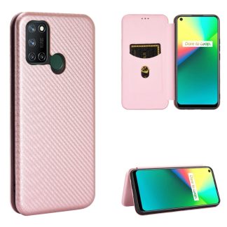 Carbon Fiber Texture Magnetic Horizontal Flip TPU + PC + PU Leather Case with Card Slot, For OPPO Realme 7i, For vivo V20 4G (Indian Version), For vivo Y73s, For Asus Zenfone Max (M2) ZB633KL